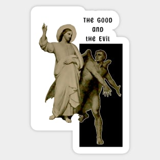 Good and Evil - Jesus vs. the Devil Sticker